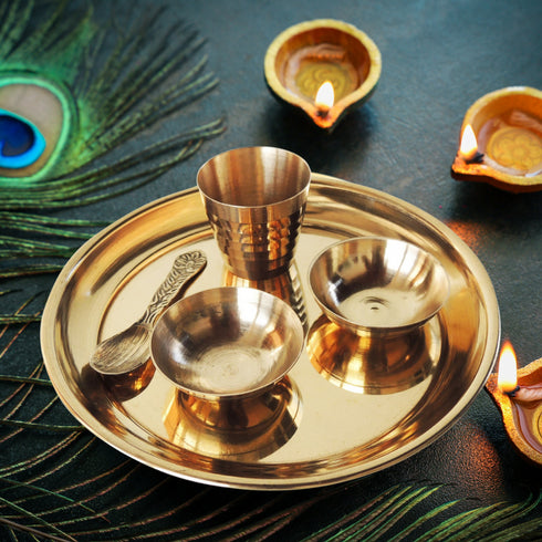 Brass Laddu Gopal Thali Set 0.07Kg